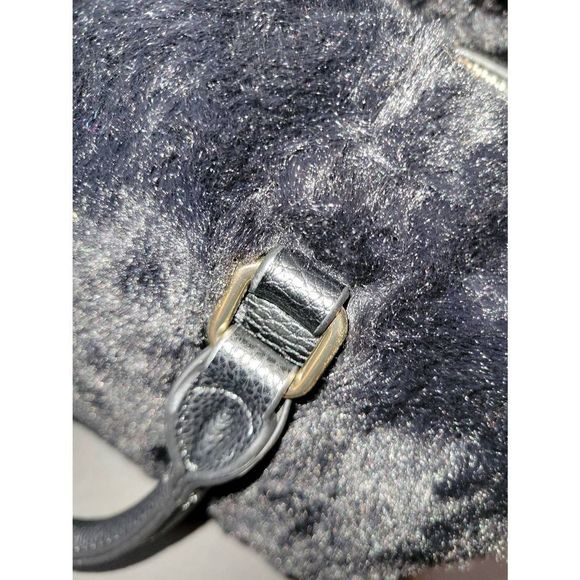 Rachel Roy Black Faux Fur Bag and Earmuffs with Removable Card Case and Strap - Picture 9 of 13